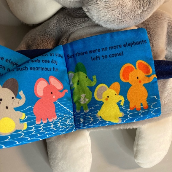 b. Boutique by Evergreen Elephant Hand Puppet Attached Soft Book - Picture 3 of 6
